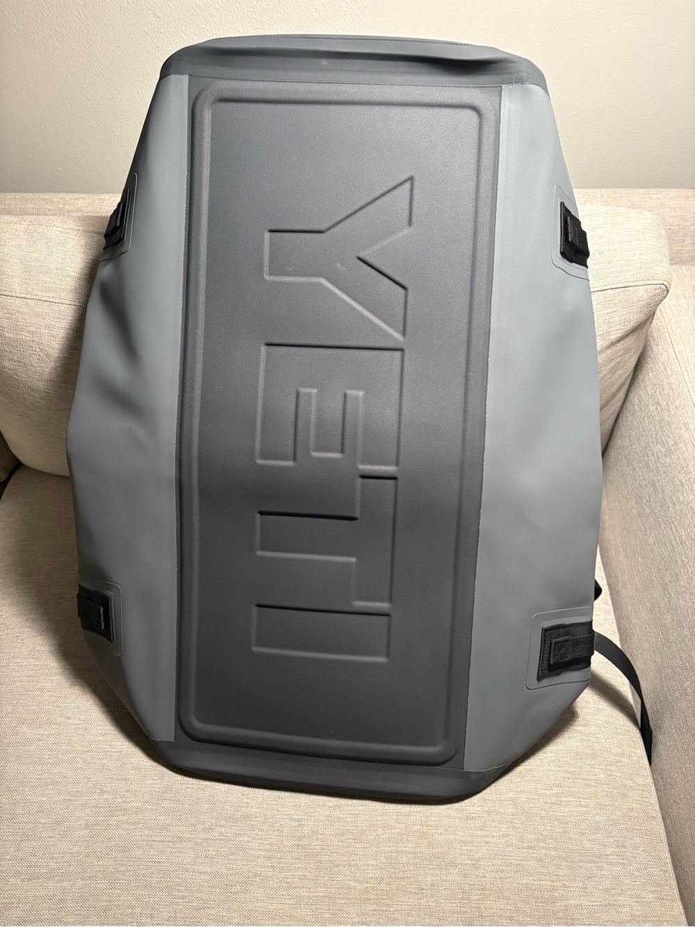 Yeti Gray Waterproof Backpack with Dark Gray Front Panel